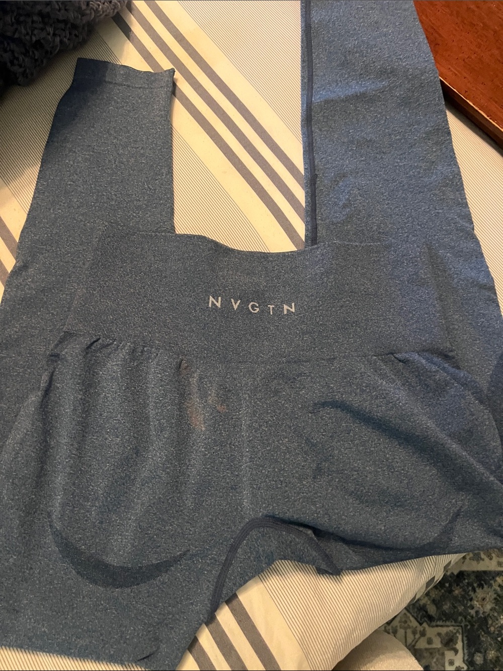 NVGTN Heathered Navy Seamless Leggings